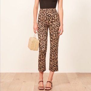 Reformation Leopard Marlon Pants